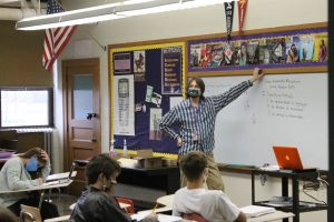 Dr. Sawyer teaching his class