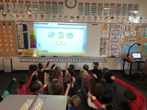 Kindergarten classroom learning.